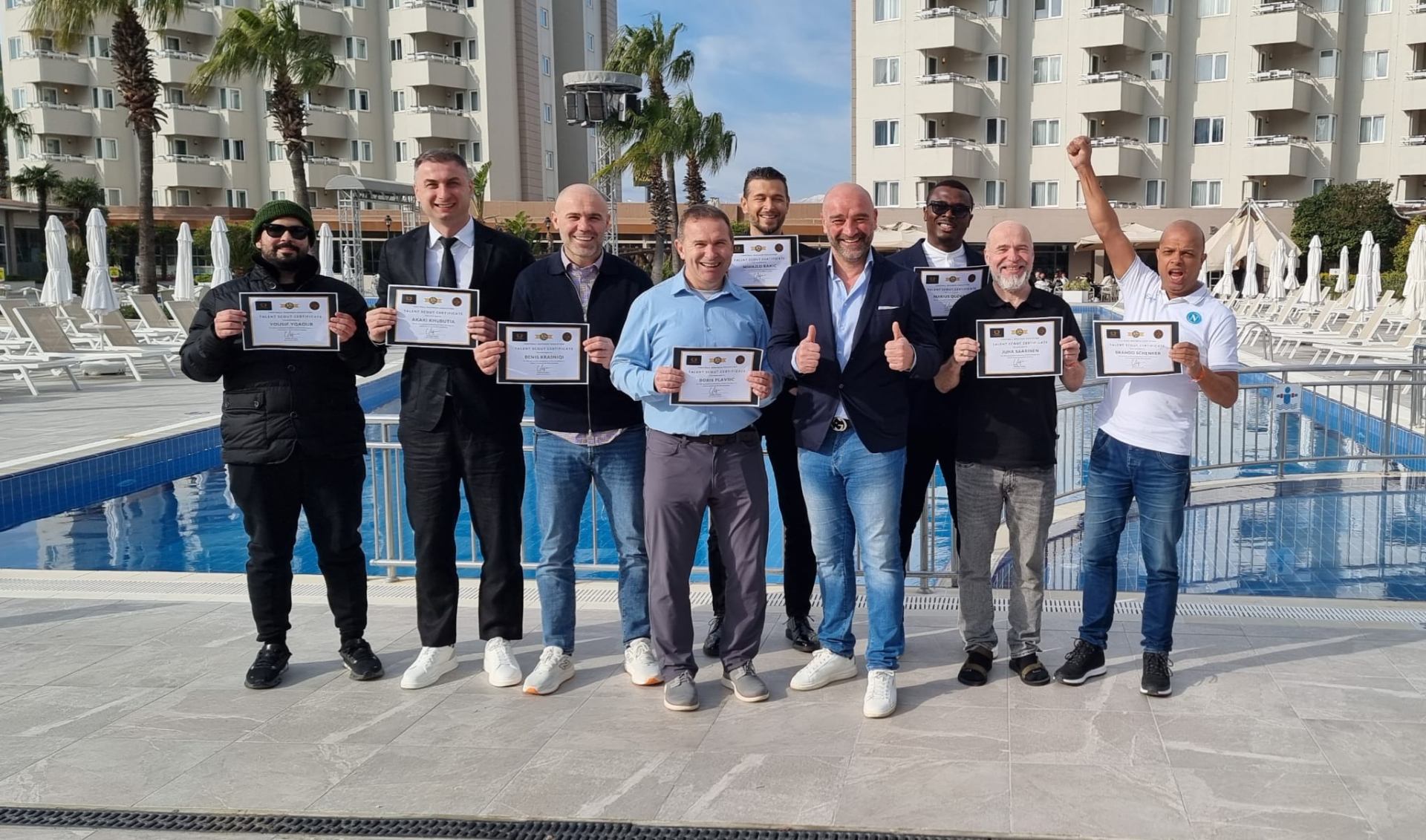 Coach Keric with his Scouting Certificate Class graduates